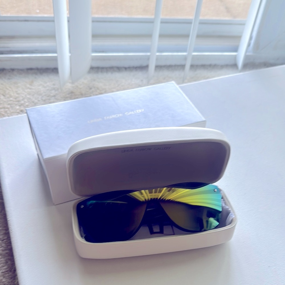 3.1 Phillip Lim Black frame with blue / Green mirror lenses